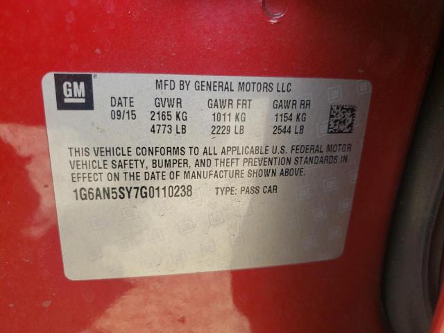1G6AN5SY7G0110238 Cadillac ATS-V