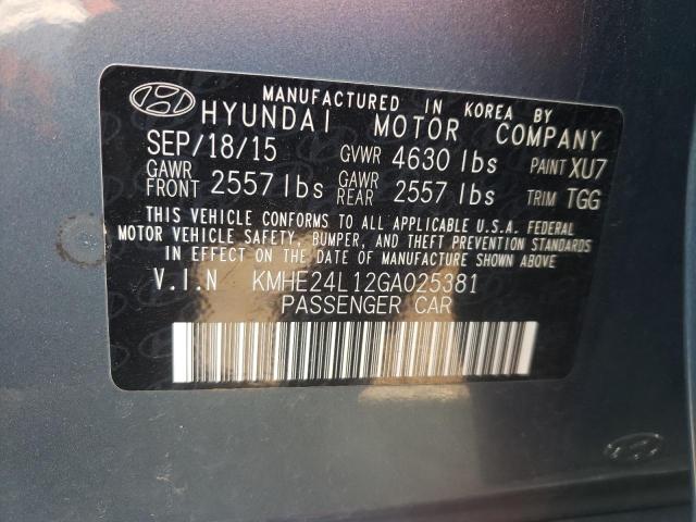 KMHE24L12GA025381 Hyundai SONATA HYBRID