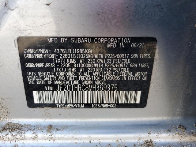 JF2GTHRC8MH369375 Subaru Crosstrek Sport