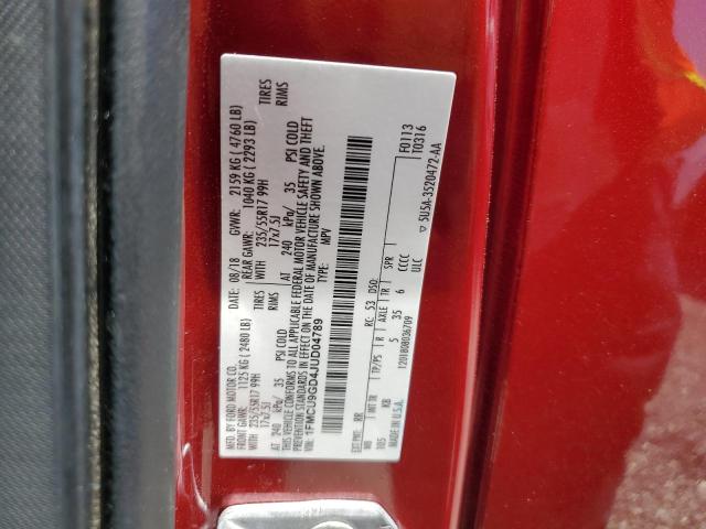 1FMCU9GD4JUD04789 Ford ESCAPE SE