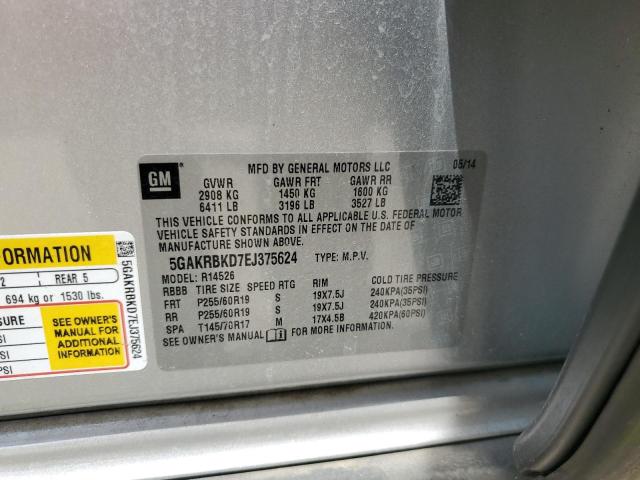 5GAKRBKD7EJ375624 Buick Enclave