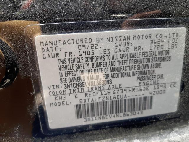 3N1CN8EV4NL863043 Nissan VERSA SV