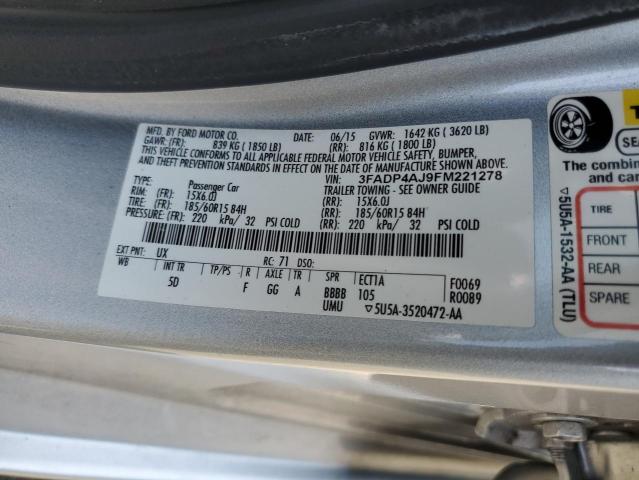 3FADP4AJ9FM221278 Ford FIESTA S