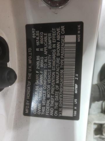 SHHFK7H91HU414156 Honda Civic Sport Touring