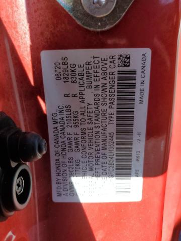 2HGFC3B34LH352445 Honda CIVIC EX