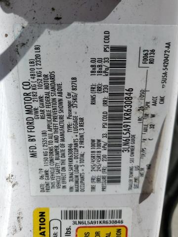 3LN6L5A91KR630846 Lincoln MKZ