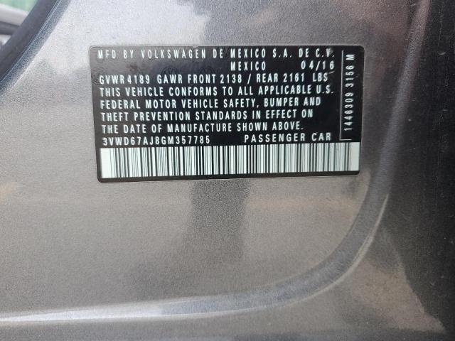 3VWD67AJ8GM357785 Volkswagen JETTA SE