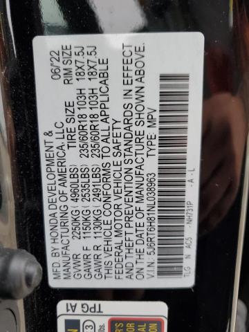 5J6RT6H81NL038963 Honda CR-V EXL