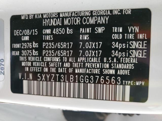 5XYZT3LB1GG376563 Hyundai SANTA FE SPORT
