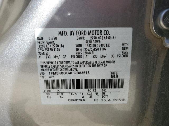 1FM5K8GC4LGB83618 Ford Explorer St