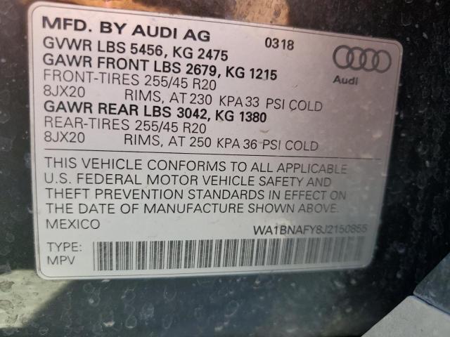 WA1BNAFY8J2150855 Audi Q5 Premium Plus