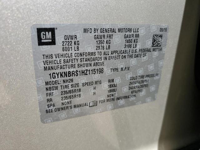 1GYKNBRS1HZ115198 Cadillac XT5 LUXURY