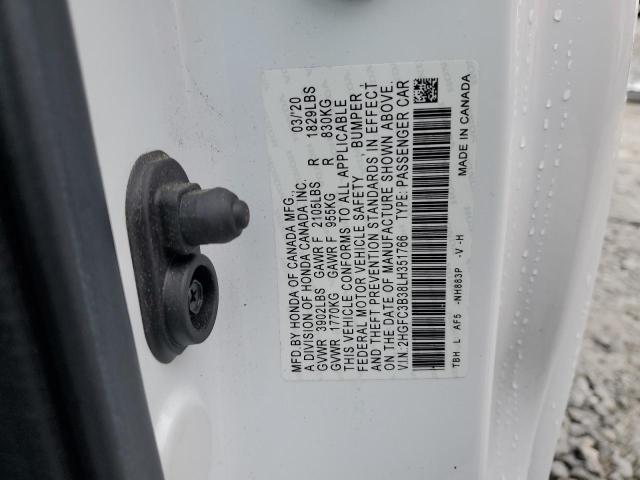 2HGFC3B38LH351766 Honda CIVIC EX