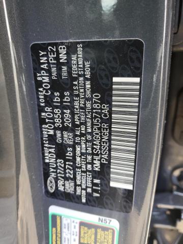 KMHLS4AG0PU571870 Hyundai ELANTRA SEL