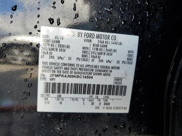 2FMPK4J98KBC14504 Ford EDGE SEL
