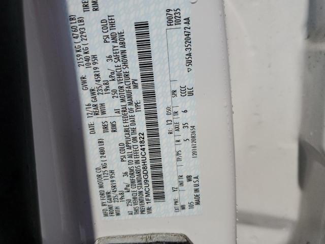 1FMCU9GD8HUC41822 Ford ESCAPE SE