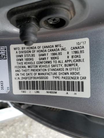 2HGFC2F59JH500530 Honda Civic Lx