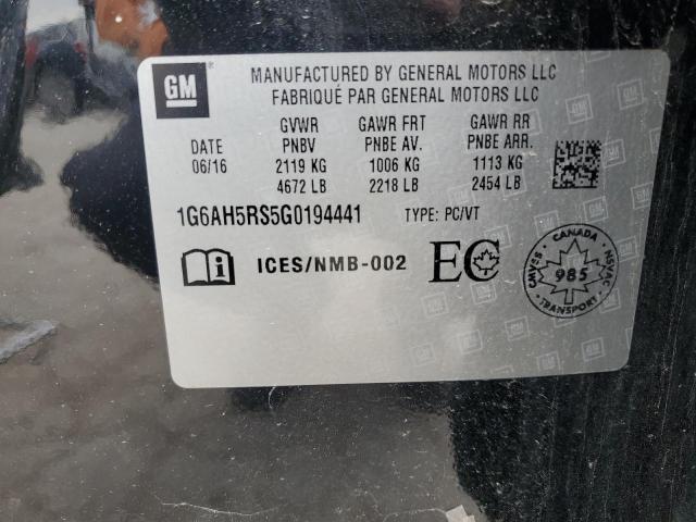 1G6AH5RS5G0194441 Cadillac ATS LUXURY