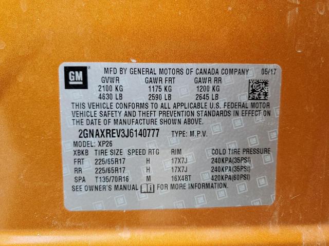 2GNAXREV3J6140777 Chevrolet EQUINOX LS