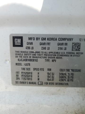 KL4CJASB1KB830163 Buick Encore Preferred