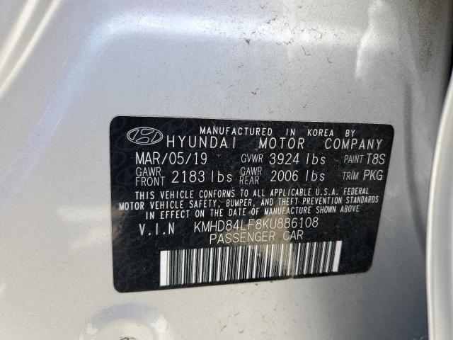 KMHD84LF8KU886108 Hyundai ELANTRA SEL
