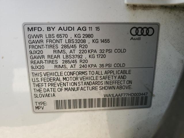 WA1LAAF77HD003447 Audi Q7 Premium Plus