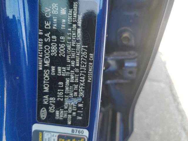 3KPFK4A71JE272671 KIA FORTE LX