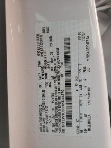 1FTEW1C83HKD44370 Ford F150 Supercrew