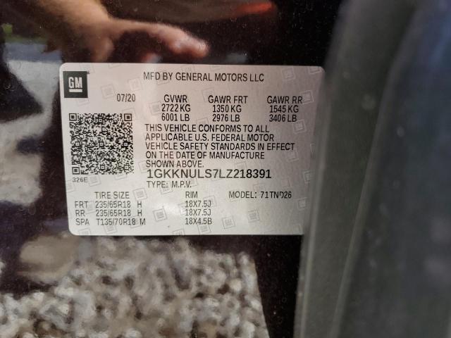 1GKKNULS7LZ218391 GMC ACADIA SLT
