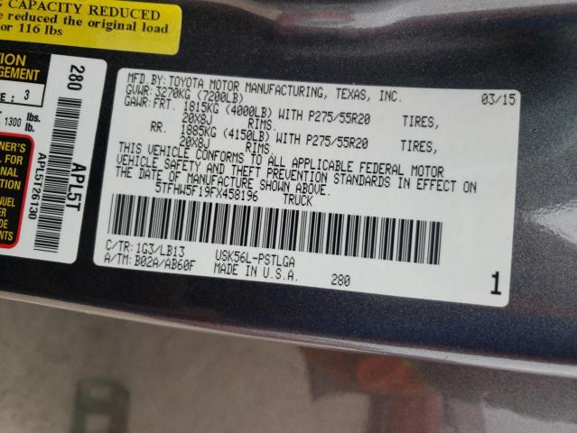 5TFHW5F19FX458196 Toyota Tundra Crewmax Limited