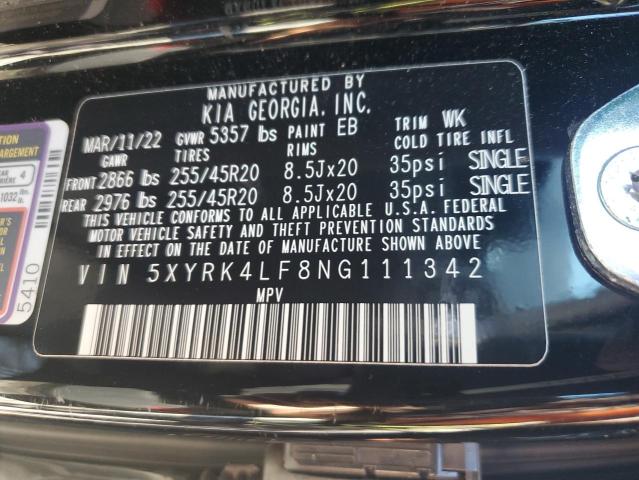 5XYRK4LF8NG111342 KIA SORENTO SX