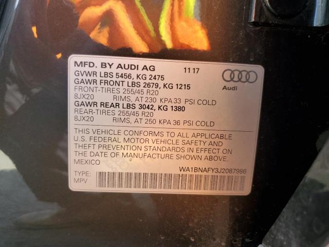 WA1BNAFY3J2087986 Audi Q5 Premium Plus