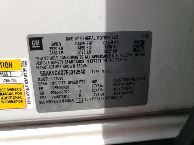 5GAKVCKD7FJ312543 Buick Enclave