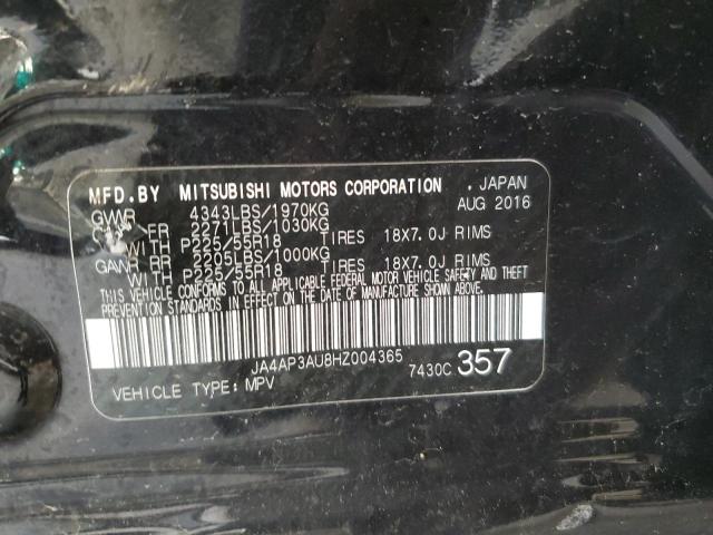 JA4AP3AU8HZ004365 Mitsubishi Outlander Sport Es