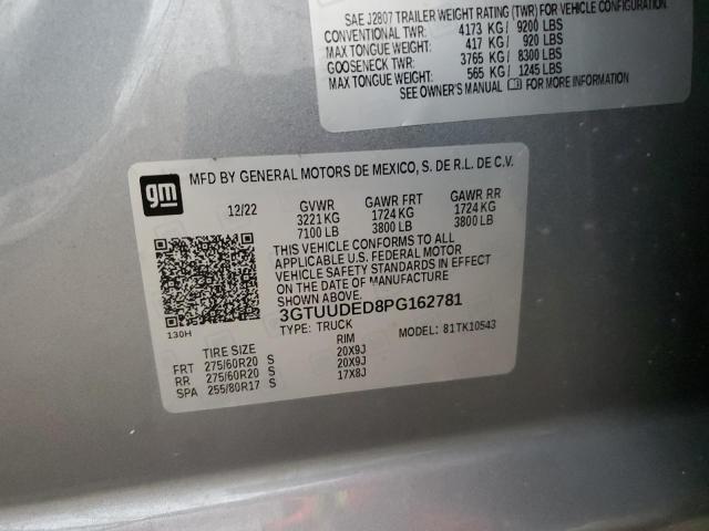 3GTUUDED8PG162781 GMC Sierra K1500 Slt