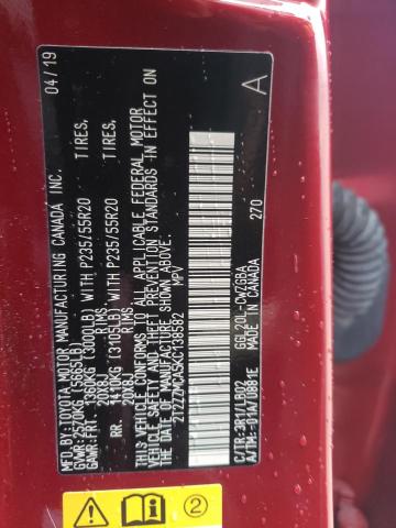 2T2ZZMCA5KC138582 Lexus Rx 350 Base