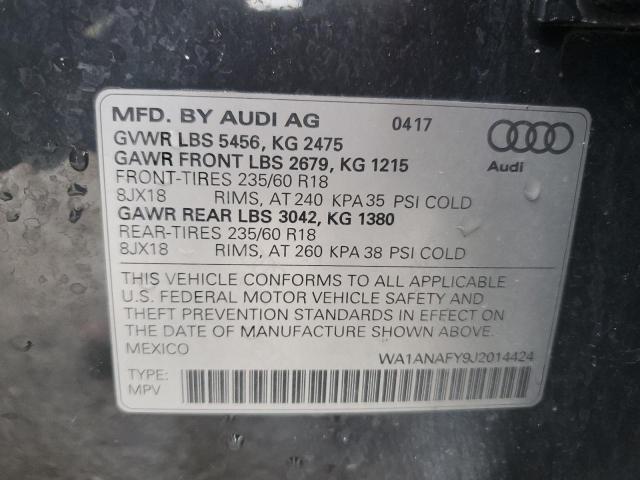 WA1ANAFY9J2014424 Audi Q5 PREMIUM
