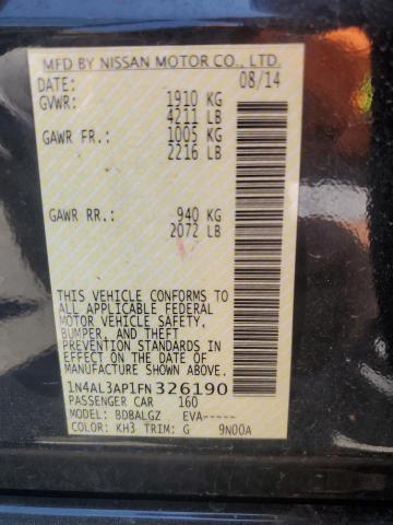 1N4AL3AP1FN326190 Nissan ALTIMA 2.5