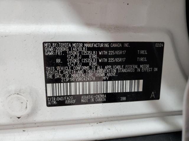 2T3P1RFV9RC424578 Toyota Rav4 Xle