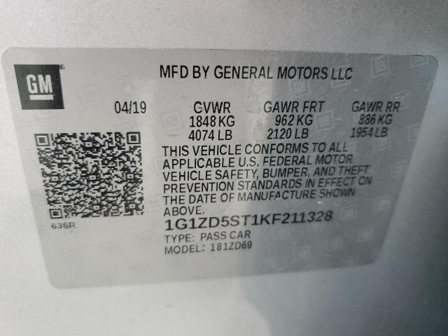 1G1ZD5ST1KF211328 Chevrolet MALIBU LT