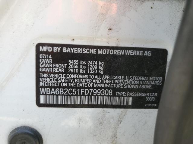 WBA6B2C51FD799308 BMW 650 I Gran Coupe