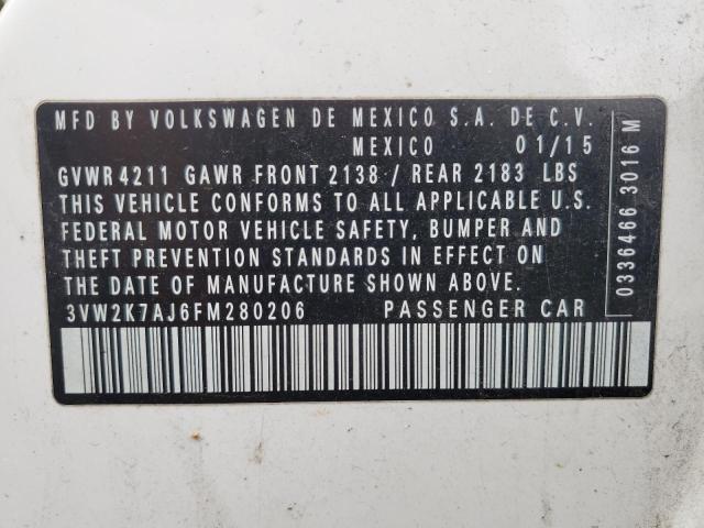 3VW2K7AJ6FM280206 Volkswagen JETTA BASE