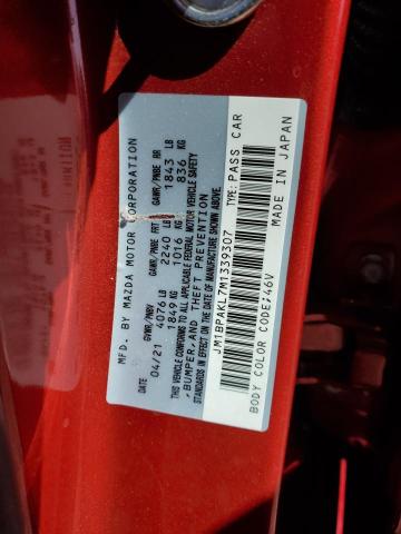 JM1BPAKL7M1339307 Mazda 3 SELECT