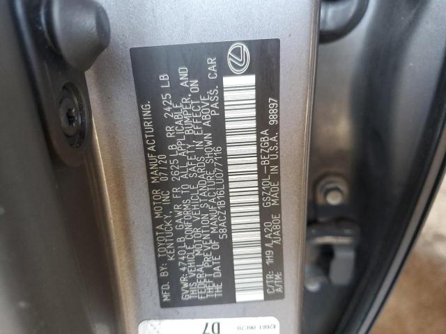 58ACZ1B16LU077116 Lexus Es 350 Base