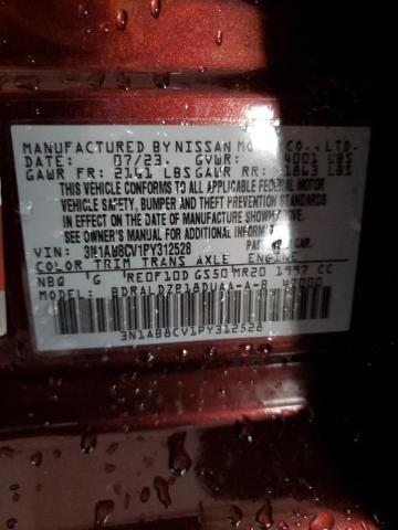 3N1AB8CV1PY312528 Nissan SENTRA SV