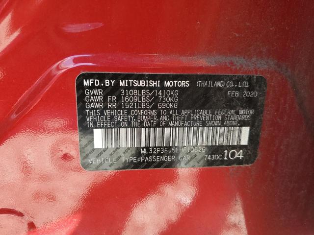 ML32F3FJ5LHF10526 Mitsubishi Mirage G4 Es