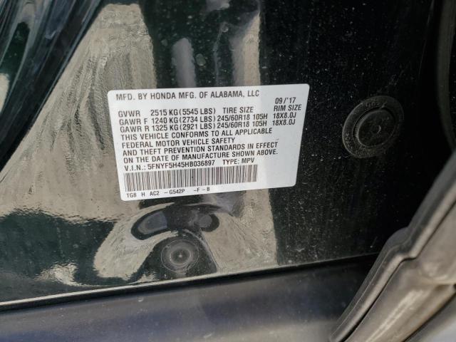 5FNYF5H45HB036897 Honda Pilot Ex
