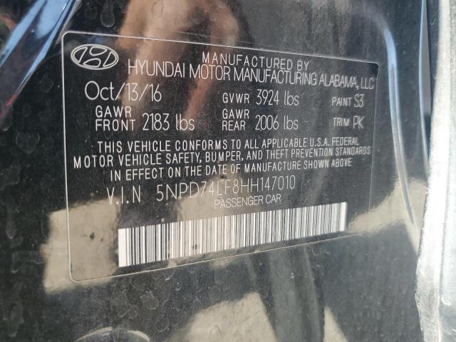 5NPD74LF8HH147010 Hyundai ELANTRA SE
