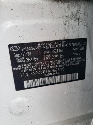 5NPD84LF8LH628798 Hyundai ELANTRA SEL