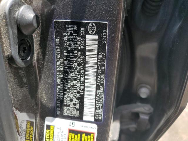 4T1B11HK1KU234236 Toyota CAMRY L